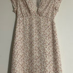 Outerknown  Juniper Floral Print V-Neck Short Sleeve Mini Dress Size Small New Photo 0