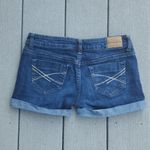  Cuffed Hem Dark Wash Jean Shorts | Aeropostale Jean Shorts Photo 6