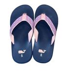 Vineyard Vines ‎ Womens Whale Slip On Classic Flip Flop Sandals Blue Pink Size 6 Photo 1