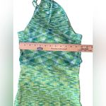 Future Collective With Alani Noelle Midi Halter Tie Neck Knit Sweater Dress XS Green Photo 7