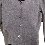 Liz Claiborne  Collection Gray merino wool Cardigan Sweater L Photo 1