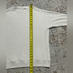 Aerie The Sweat Waffle Crew Neck Sweatshirt size Small oversized beige cream Photo 11