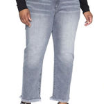 Juicy Couture  Plus-Size Venice Straight Leg Jeans Size 18W Grey Marble‎ Wash NWT Photo 0