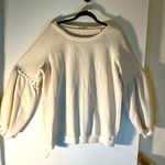 easel size Large Cream Sweatshirt with studded sleeves Photo 0
