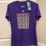 Adidas UW Purple And Gold Tee - Size medium NWT Photo 0