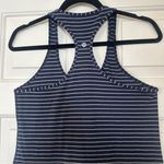 Lululemon Cool Racerback West2east Stripe Inkwell Heathered Slate Size 12 Navy Photo 5