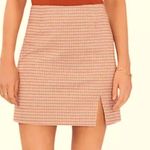 1. State  Orange Pink Mini Pencil Skirt with Slit Photo 0
