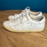 Golden Goose  Superstar Smock White Distressed Leather Lace Up Sneakers Size 36/6 Photo 3