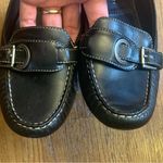 Tahari  Barrie loafers women’s 5.5 black soft leather slip on. Buckle in front Photo 3