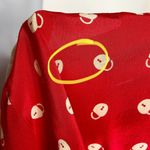 Petticoat Alley 100% Silk Cherry Red Lock Print Blouse Photo 13
