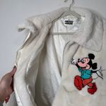 Disney Parks Mickey Mouse & Friends Cream White Faux Fur Zip Up Jacket Photo 10