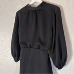 VICI Black Tie Neck Long Sleeve Mini Dress Medium Elegant Classy Cocktail Photo 4