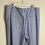 Ann Taylor The Wide Leg Dress Pant Crepe In Light Blue Textured Size 16 Workwear Photo 5