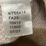 Loft  Pullover Sweater Womens XL Tan Purple Argyle Cotton Puff Sleeve Preppy Photo 7