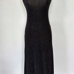 Vintage 1994 Black Metallic Sleeveless Full Length Prom Dress Size 4 Photo 0