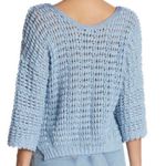 Free People  Loose Knit Crop Sweater light blue size medium Photo 1