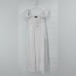 Lulus  Lovely Charisma White Eyelet Embroidered Off-The-Shoulder Dress‎ Photo 4