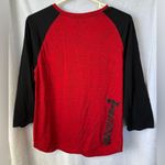 Nba Size Large Red Chicago Bulls Raglan Shirt Photo 6