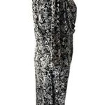 Garnet Hill  Women’s 3/4 sleeve Floral dress size large black white Photo 1