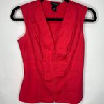 Moda Y2K Fitted Red Pink Shell Top Sz Small Stretch Photo 4