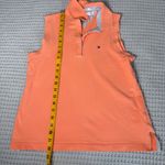 Tommy Hilfiger Vintage  Sleeveless Pique Polo Shirt Womens Medium Orange Y2K Top Photo 8
