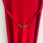 Y2K RED‎ LA FETE BELTED FLARE LEG JUMPSUIT Red Size L Photo 4