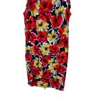 Vintage K.C. Spencer Floral Print Dress Sleeveless Black Red Yellow‎ Size 10 Photo 2