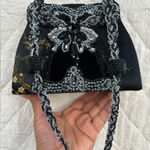 Vintage Rare Elegant Black Beaded Women's Bag 90s Photo 0