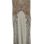 Cinderella  Women's Cream Jewel Embellished Embroidery Maxi Dress Size 14 Photo 0