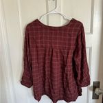 Wrangler  burgundy plaid top size large Photo 4