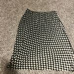 The Limited  100% Silk Black &‎ White Geometric Print A-Line Skirt Size M Photo 3