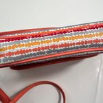 Vera Bradley Pink Confetti Stripe Flap Close Vinyl Crossbody Purse Preppy Coral Photo 5