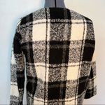 Ann Story Open Sweater Coat White Black Plaid Size L Photo 6