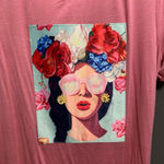 Love j B16-NEW Women's T-Shirt XL Pink Floral Photo 3