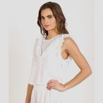 Suboo Castaway Sleeveless Crop Top White Fringe Lattice 0 Boho Western Cowgirl Photo 7