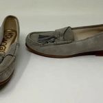 Sam Edelman Therese Suede Leather Slip On Tassel Flat Loafers Shoes Gray 6 Photo 0