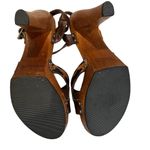 MIA Vintage Leather/Cowhair Wooden Platform Ankle Strap Sandal, Sz 8 Photo 12