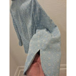 Caslon  Blazer Light Blue and White Size M Floral Pattern Single Button Closure Photo 3