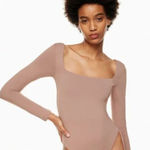 Aritzia ‎ Babaton Dark Grey Contour Seamless Square Neck Bodysuit Photo 0