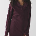 Lululemon  maroon wrap up hooded jacket Photo 0