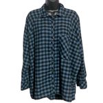 Urban Outfitters  UO Brendan Drapey Flannel Button Down Shirt Medium Photo 1