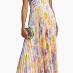 Vibrant Strapless Pleated Maxi Dress Yellow Size 4 Photo 0