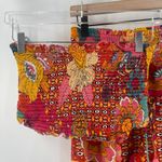 GIRL SOUL Set Size Small Pants and Bandeau Hippie Boho Bohemian Pom Pom Retro Pink Photo 3