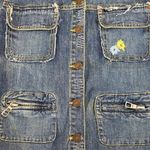 Vtg 90s Y2k Blue Asphalt Embroidered Floral Denim Jean Jacket Prairie Cottage L Size undefined Photo 4