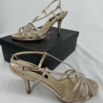 Nina  Bobbie JS Strappy Heels Size 9.5M Champagne Stiletto Dress Heel‎ Photo 0