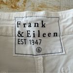 Frank & Eileen  Blackstone Pants size 6 Chalk Twill‎ Raw Hem Ankle Khakis Photo 7
