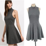 Kit & Ace Monaco Gray Racerback Sleeveless Fit & Flare Dress Size 6 Photo 1