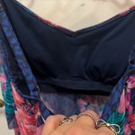 Floral Blue and Pink Women's Flounce 2 layered Hi Photo 6