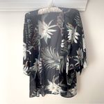 Tropical Floral Print Sheer Swim Cover Photo 1