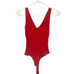 Garage  Bold Red Ribbed Bodysuit Photo 3